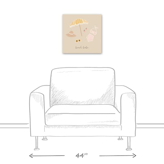 Beach Babe Essentials 16" x 16" Canvas Wall Art